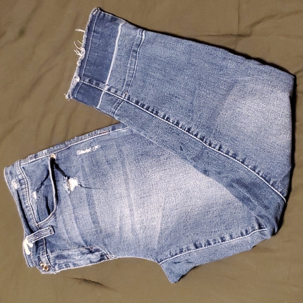 Seven7 Women's Skinny Jeans - Distressed Blue